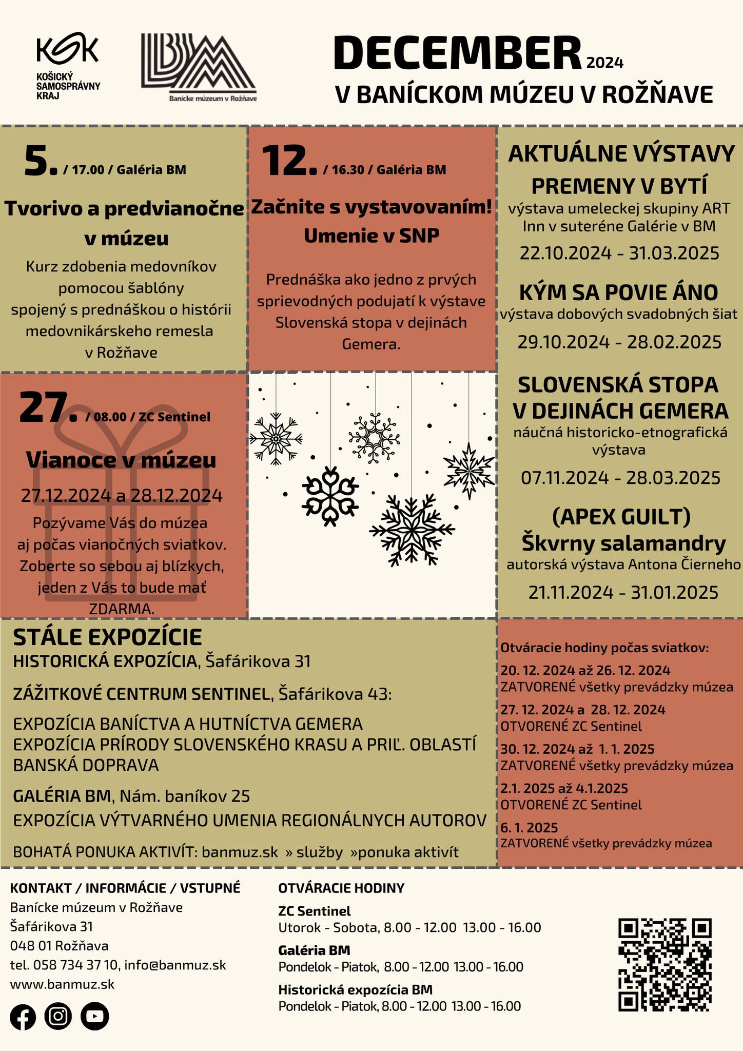 Banícke múzeum v Rožňave: 🎄DECEMBER V MÚZEU bude štedrý🎄